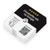 Hodnotící cedule Google s NFC čipem a QR kódem
