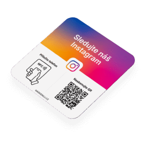 Instagram cedule s NFC čipem a QR kódem