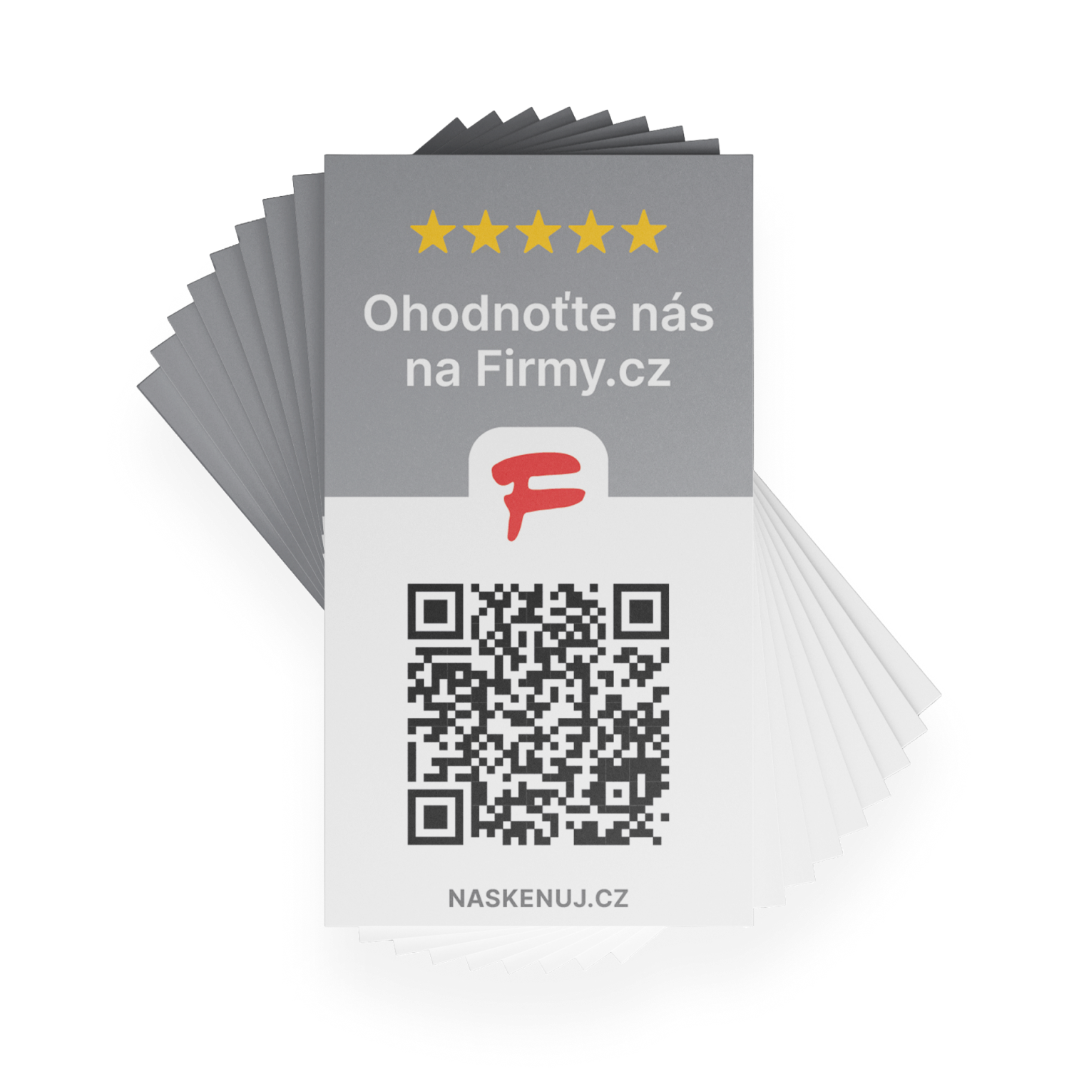 Hodnotící QR karty Firmy.cz 100 ks – Nový design