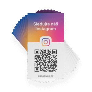 Instagram QR karty 100&nbsp;ks