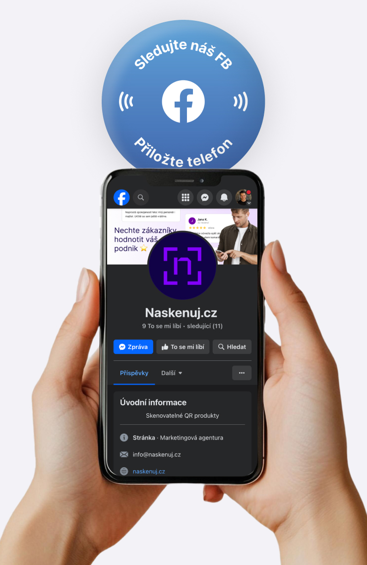 Facebook NFC štítek Ø5 cm - Obrázek 3