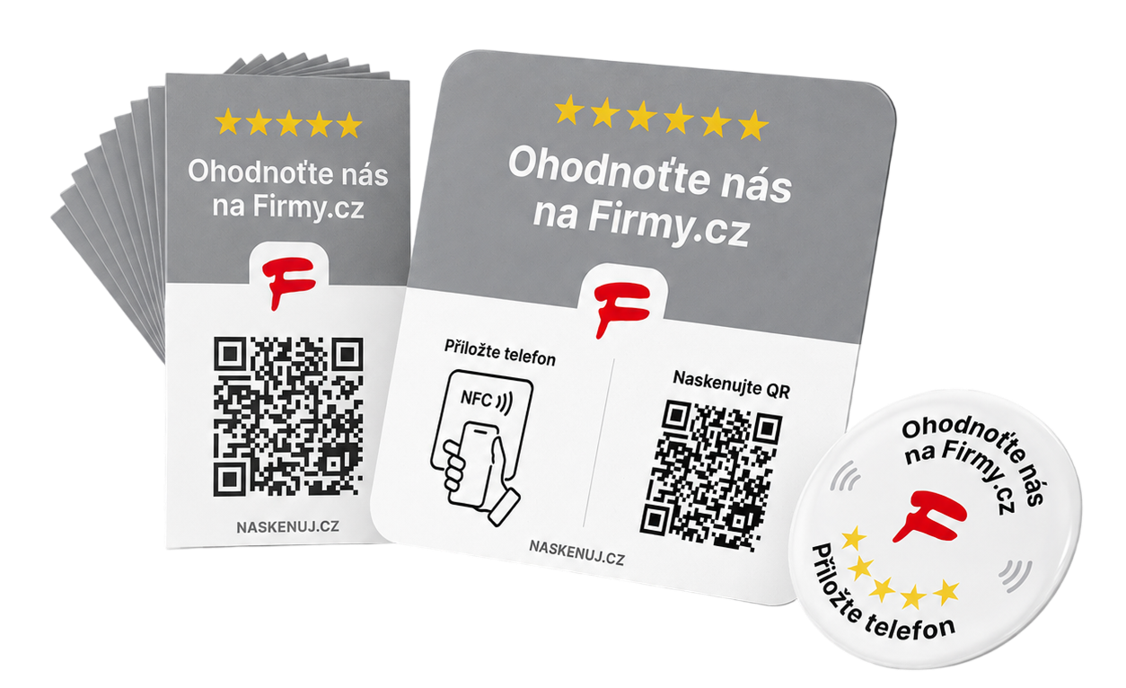 Produkty Naskenuj.cz pro sběr hodnocení na Firmy.cz