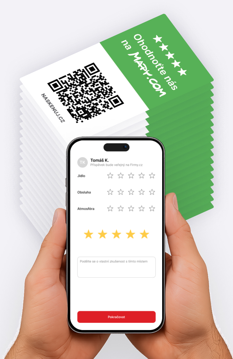 Hodnotící QR karty Mapy.com 100 ks - Obrázek 3